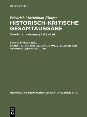 cover image of Otto. Das leidende Weib. Scenen aus Pyrrhus Leben und Tod